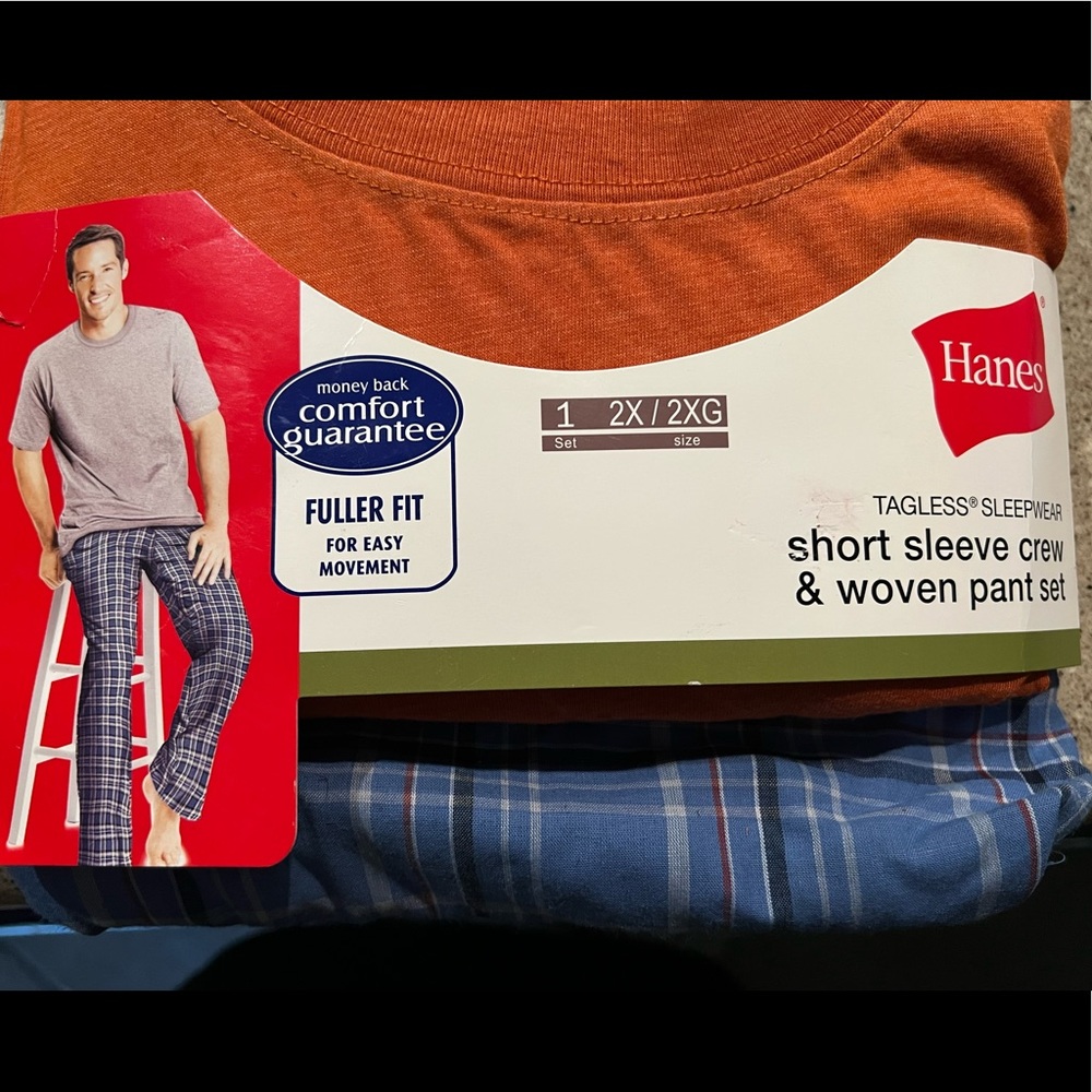Hanes Mens Pajama Set Size 2XL NWT
